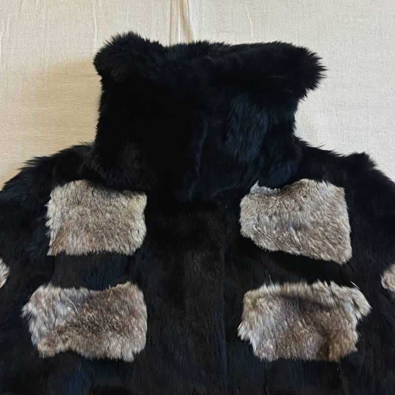 00s archive ファーコート ラビットファー 毛皮 フックボタン留め 襟