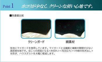 掛け布団カバー アイボリー約150×210cm 寝具 機能性 羽毛タッチ クリーンガード 掛布団カバー