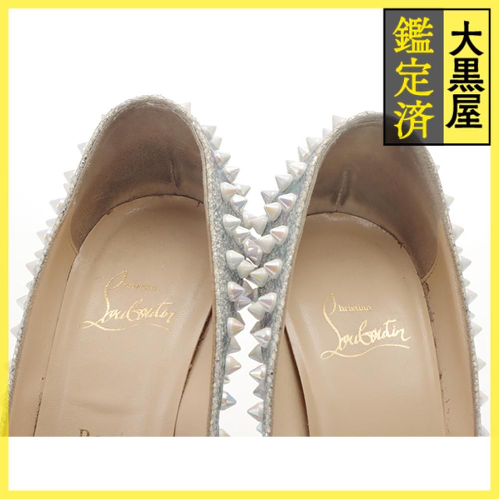 クリスチャンルブタン グリッタースパイクスタッズパンプス - 【432