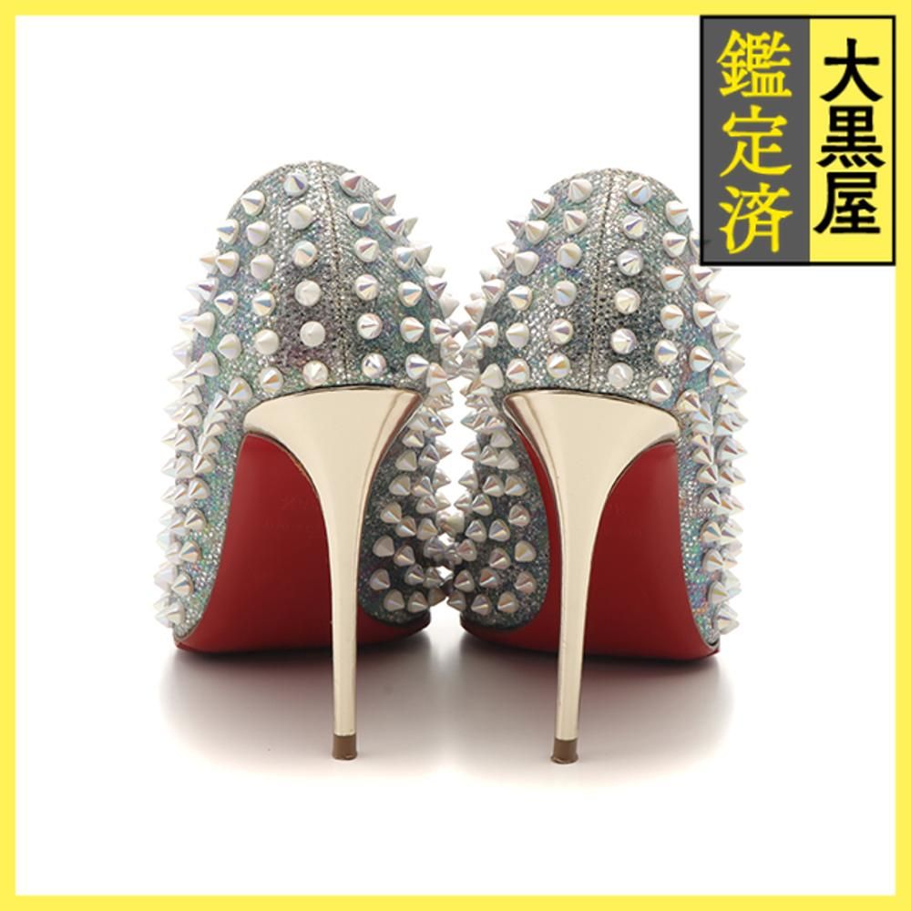 クリスチャンルブタン グリッタースパイクスタッズパンプス - 【432