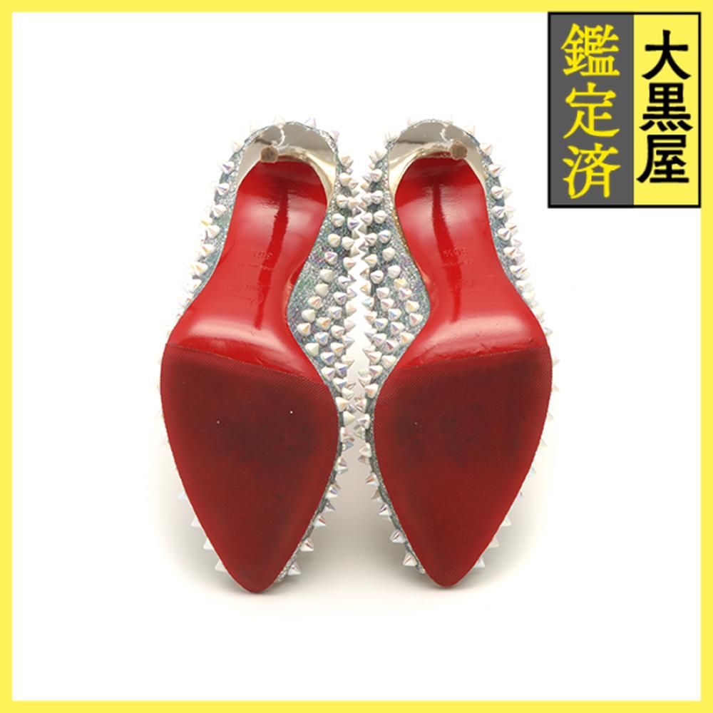 クリスチャンルブタン グリッタースパイクスタッズパンプス - 【432