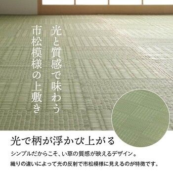 カーペット 純国産 い草 江戸間3畳(約174×261cm) 上敷き カーペット 格子柄 グラッセ