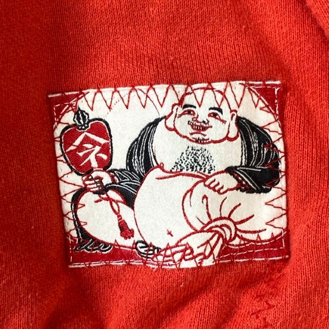 メンズ Hidehiro Yamane EVISU パーカー フーディ プルオーバー ラグラン 無地 リバーシブル サーマル ワンポイント ブランドロゴ 日本製 アメカジ 古着