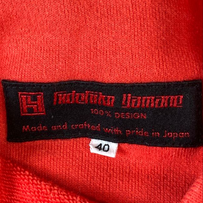 メンズ Hidehiro Yamane EVISU パーカー フーディ プルオーバー ラグラン 無地 リバーシブル サーマル ワンポイント ブランドロゴ 日本製 アメカジ 古着