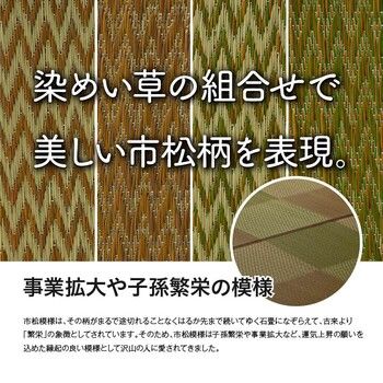 花ござ カーペット い草ラグ ラグ い草 3畳 江戸間3畳 市松柄 江戸間 174×261cm 約174×261cm 裏 紋織 三条 （ の