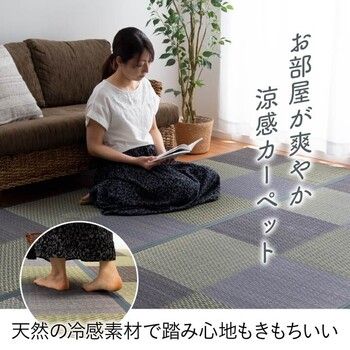 花ござ カーペット い草ラグ ラグ い草 3畳 江戸間3畳 市松柄 江戸間 174×261cm 約174×261cm 裏 紋織 三条 （ の