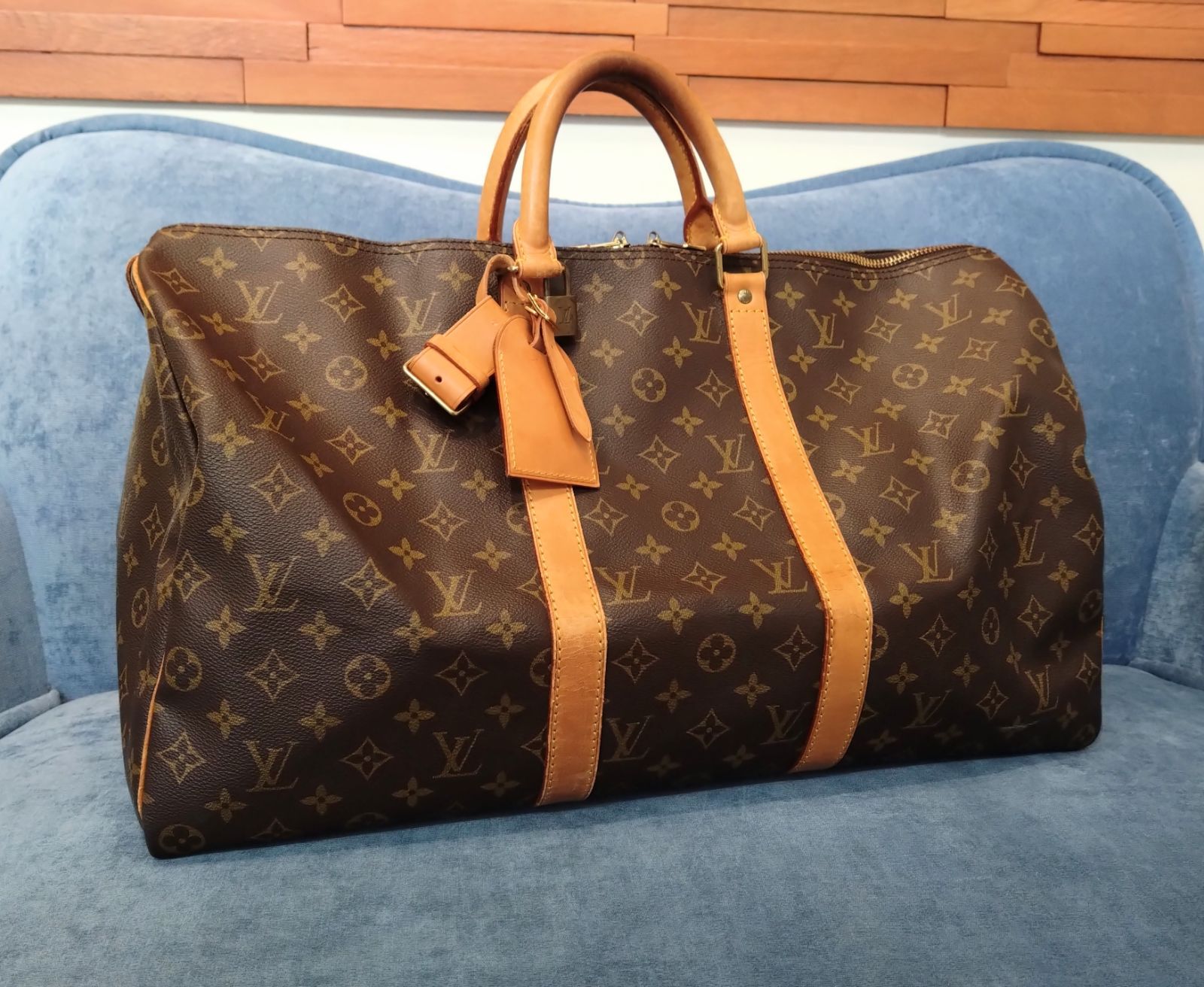 【鑑定済】 美品 ルイヴィトン モノグラム ボストンバッグ キーポル 50 ☆NA04849 大人気！ LOUIS VITTON ルイヴィトン モノグラム キーポル50