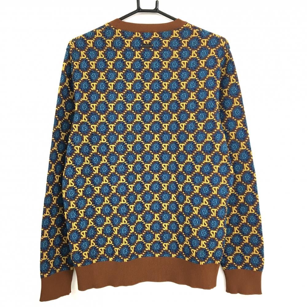 超美品】セントアンドリュース セーター ブルー×イエロー 総柄 ニット