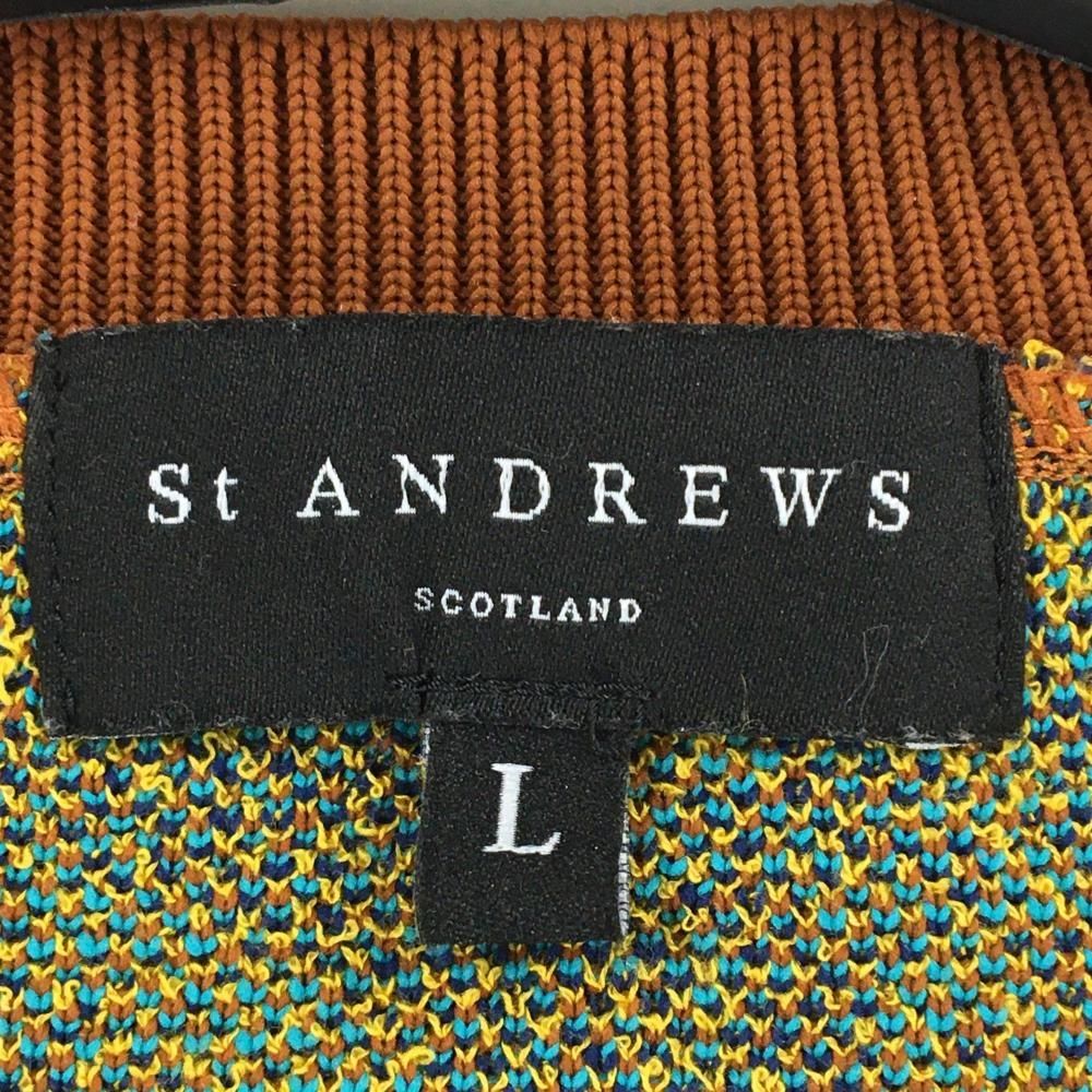 超美品】セントアンドリュース セーター ブルー×イエロー 総柄 ニット