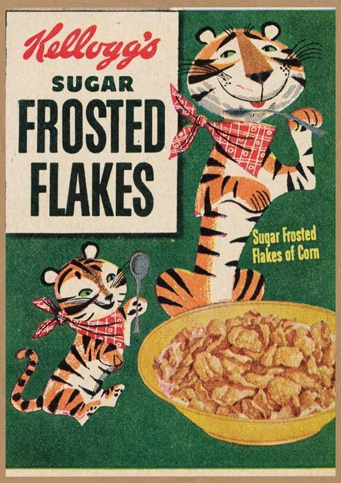 B4サイズ ケロッグ 大小タイガー レトロ ポスター ◇ 複製広告