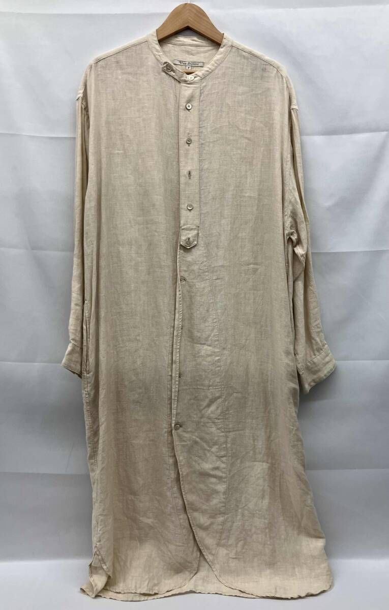 vlas blomme ヴラスブラム 長袖ワンピース 麻 リネン サイズFREE 日本