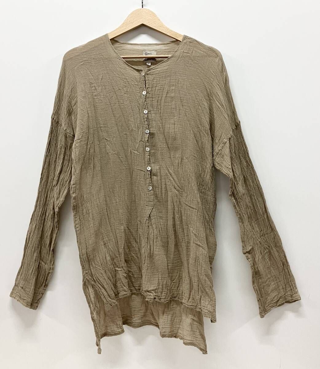 ま*め様 タグ付 イエナ 定価25300円 アトリエフランセ ヘンリーネック ト LES ATELIERS FRANCAIS DE CONFECTION ヘンリーネックトップス（シャツ