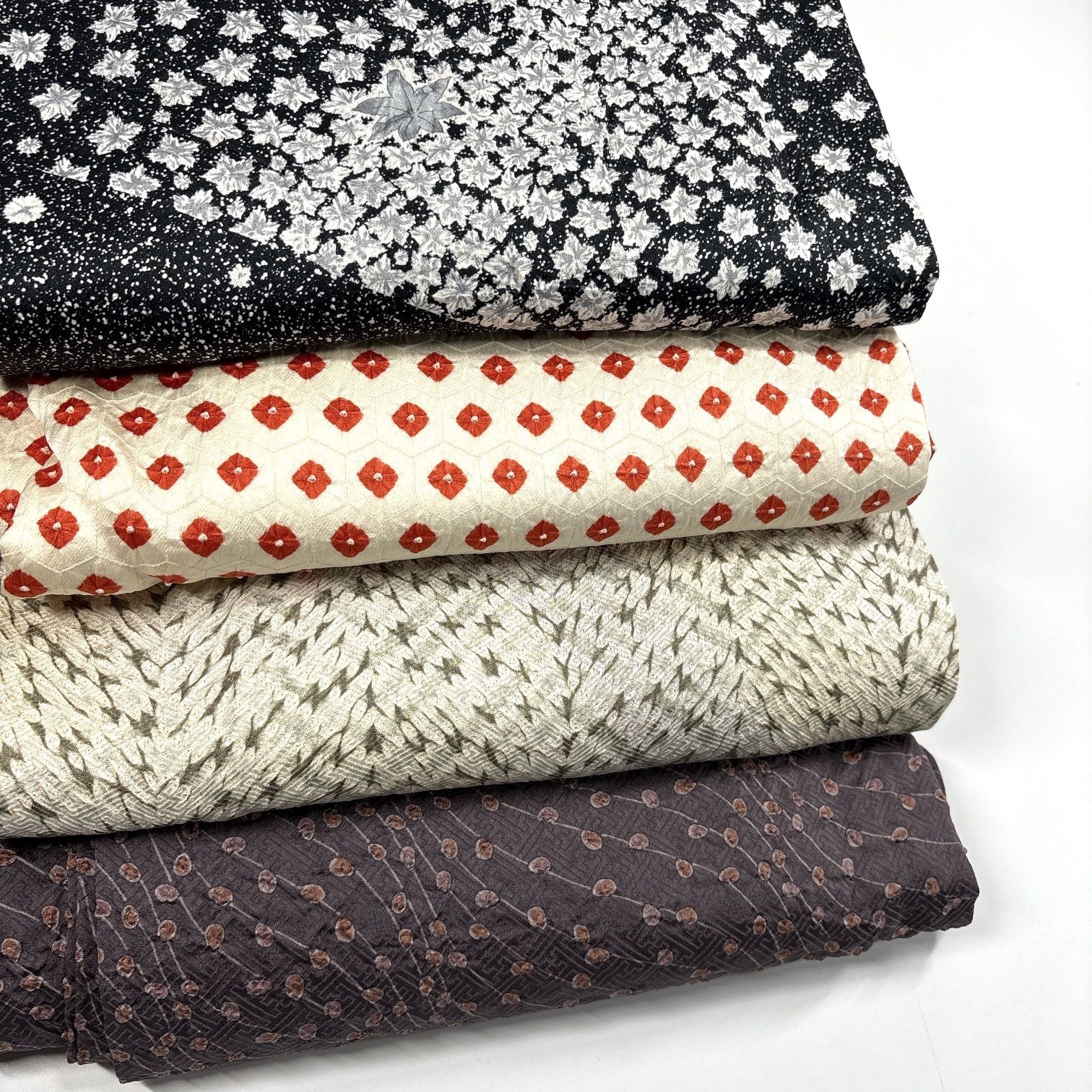 絞り 着物 4枚 正絹 着物まとめ売り 同梱購入歓迎 リメイク用 部分絞り