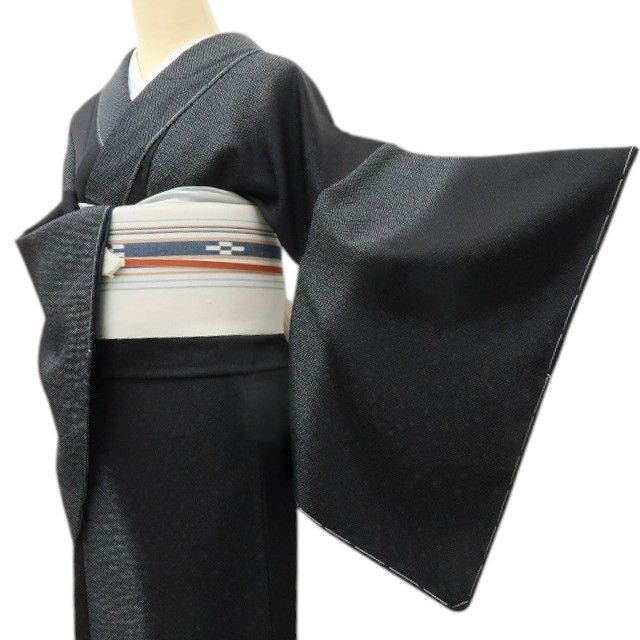 六花-RIKKA- 新品 正絹 さが美謹製 塩沢お召 手縫い仕立て 着物 A4003