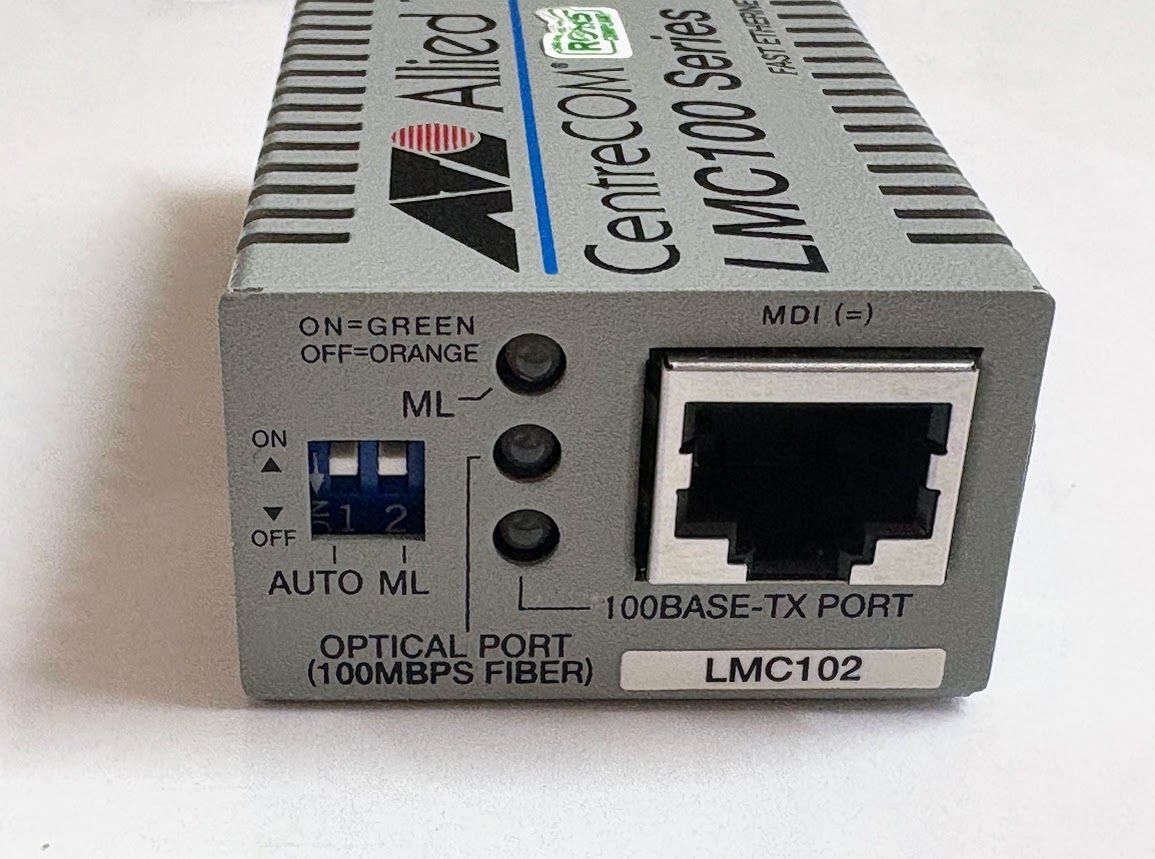 Allied Telesis メディアコンバータ centreCOM LMC102（5VDC 1.6A