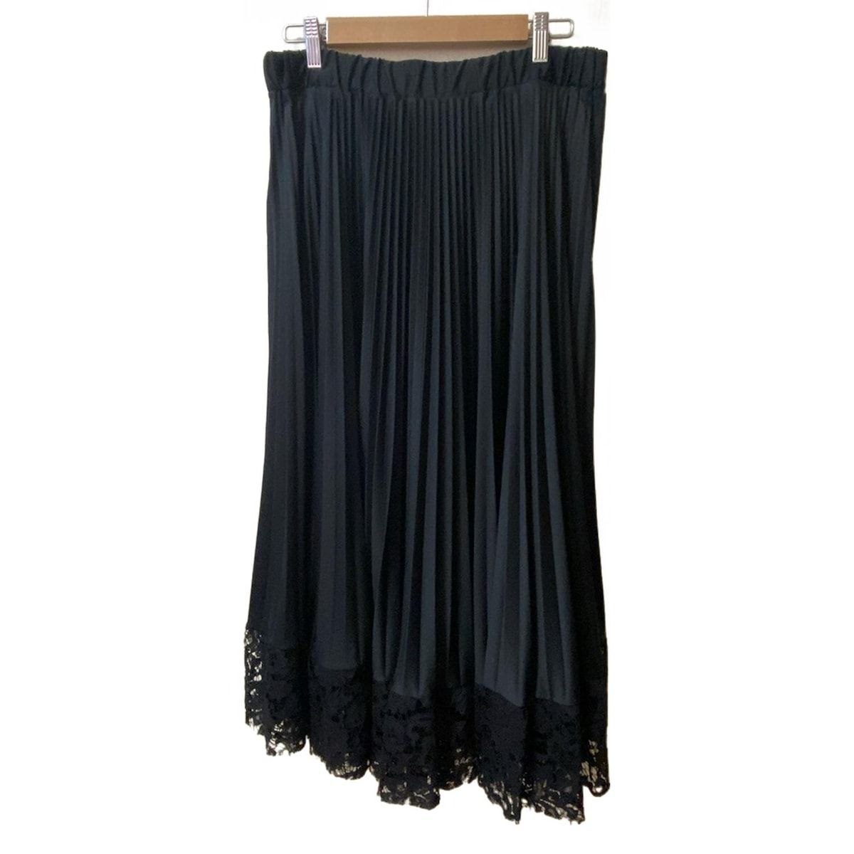 VALENTINO(バレンチノ) ロングスカート サイズL レディース - 黒