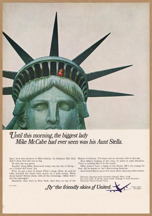 界的有名なポスター 超レア60年代 オリジナル ユナイテッド航空ポスター 界的有名なポスター 超レア60年代オリジナルユナイテッド航空ポスター