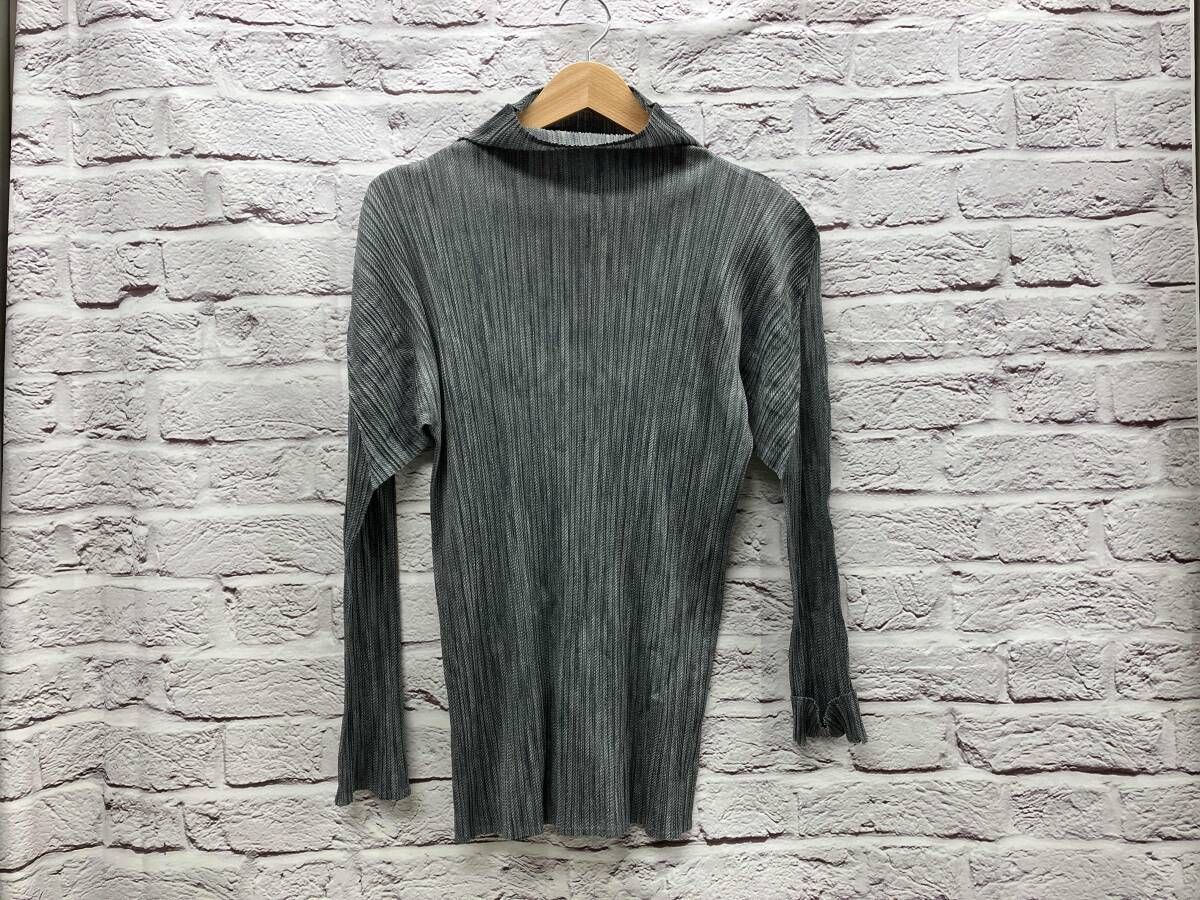PLEATS PLEASE 立体デザイン 長袖シャツ PLEATS PLEASE PP54-JK404 長袖シャツ・ブラウス 表記サイズ 3 グレー