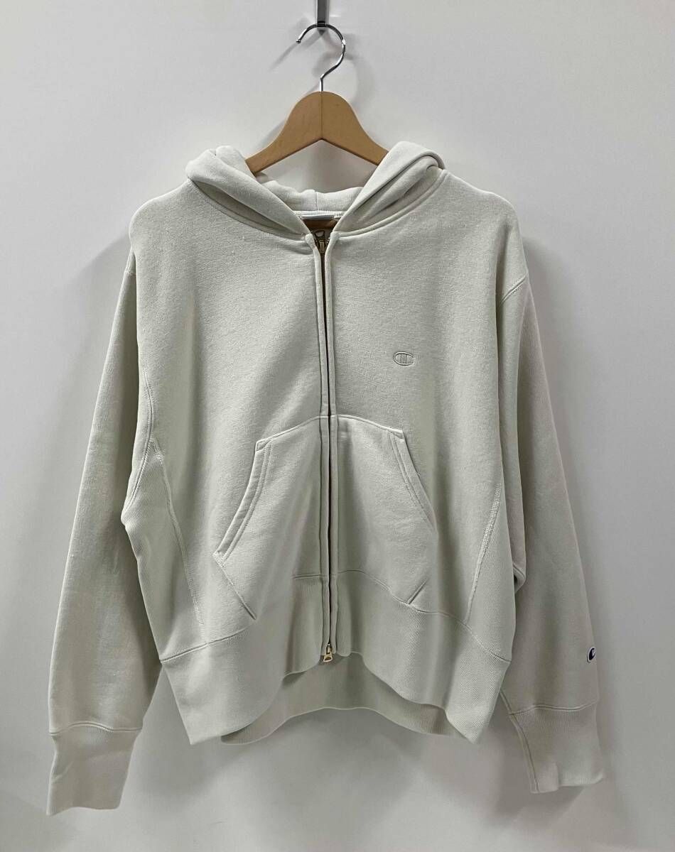 Champion REVERSE WEAVE チャンピオン リバースウィーブ 24AW フレームワーク別注 11.5oz Wジップ パーカー サイズM ホワイト 中国製