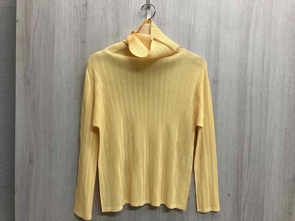 ISSEY MIYAKE PLEATS PLEASE サイズ3 購入 イエロー 長袖Tシャツ