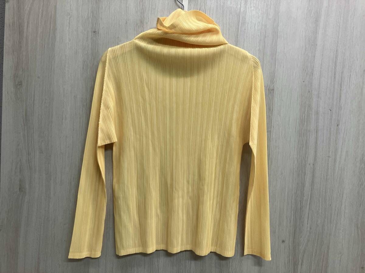 ISSEY MIYAKE PLEATS PLEASE サイズ3 イエロー 長袖Tシャツ 
