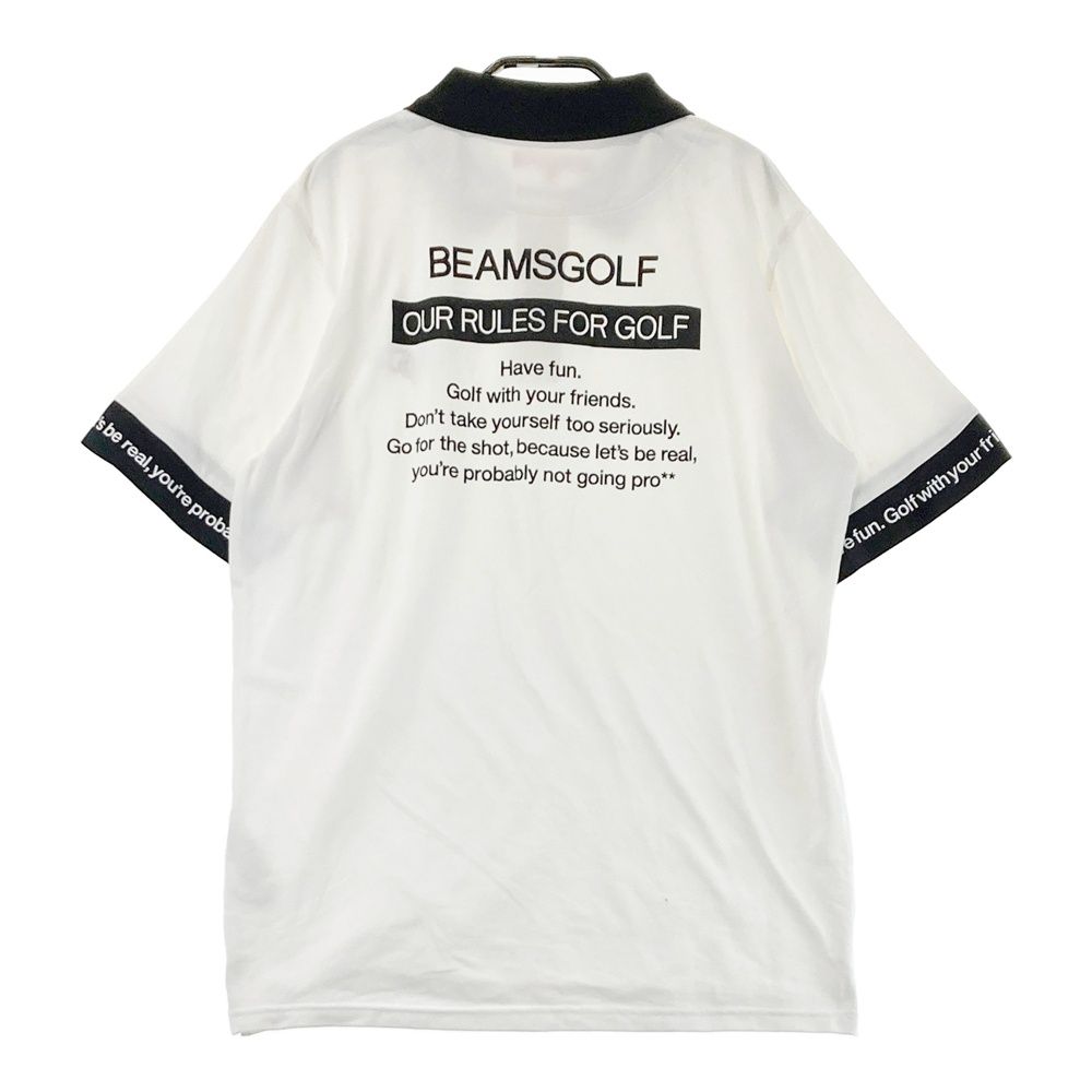 BEAMS GOLF ホワイトポロシャツ BEAMS GOLF ビームスゴルフ 半袖