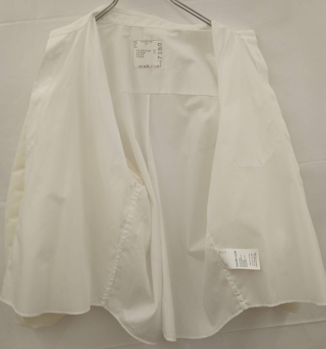 sacai サカイ 半袖シャツ ブラウス 24-07380 サイズ1 ホワイト 通年