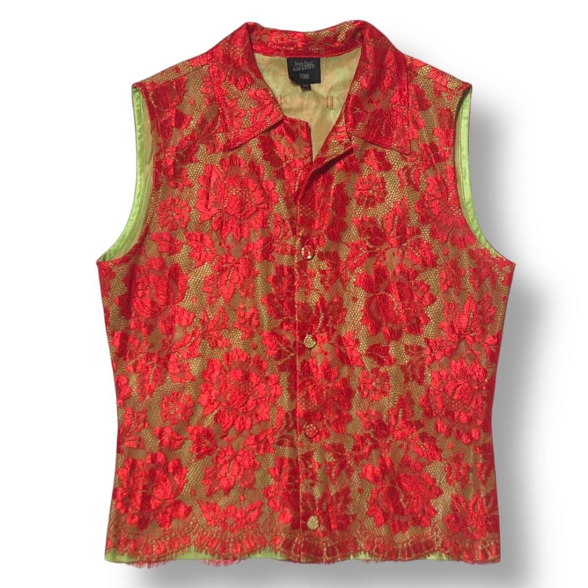 90-00s archive JEAN PAUL GAULTIER FEMME フラワーレースベスト