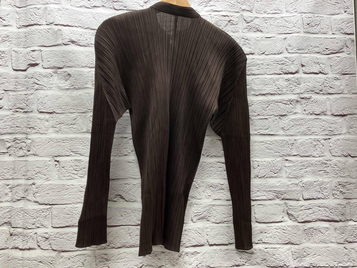 PLEATS PLEASE PP84-JD192 長袖シャツ ブラウス ブラウン 表示サイズ4