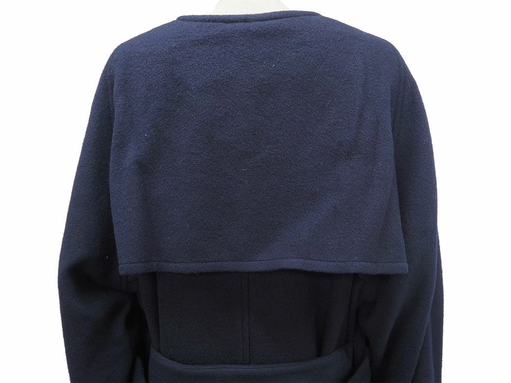 ワイズ ヨウジヤマモト ウール ロングコート ネイビー YV-C17-105-2