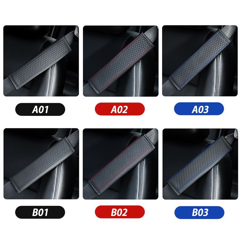 アルテッツァ GXE/SXE10系ハニカム柄本革シートベルト肩当てカバー