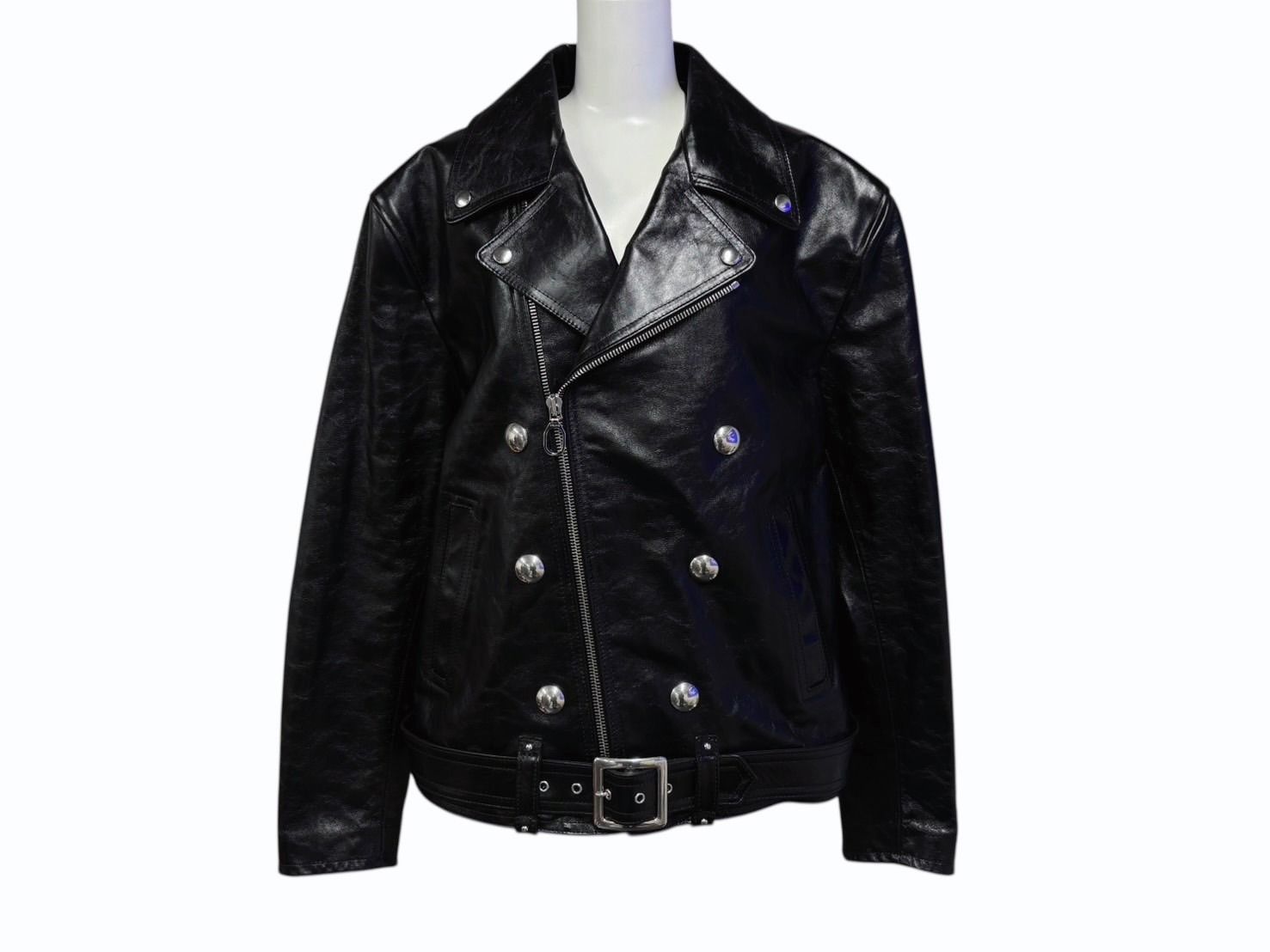 極美品 CELINE セリーヌ ダブルライダースジャケット 2EK84132038 NO