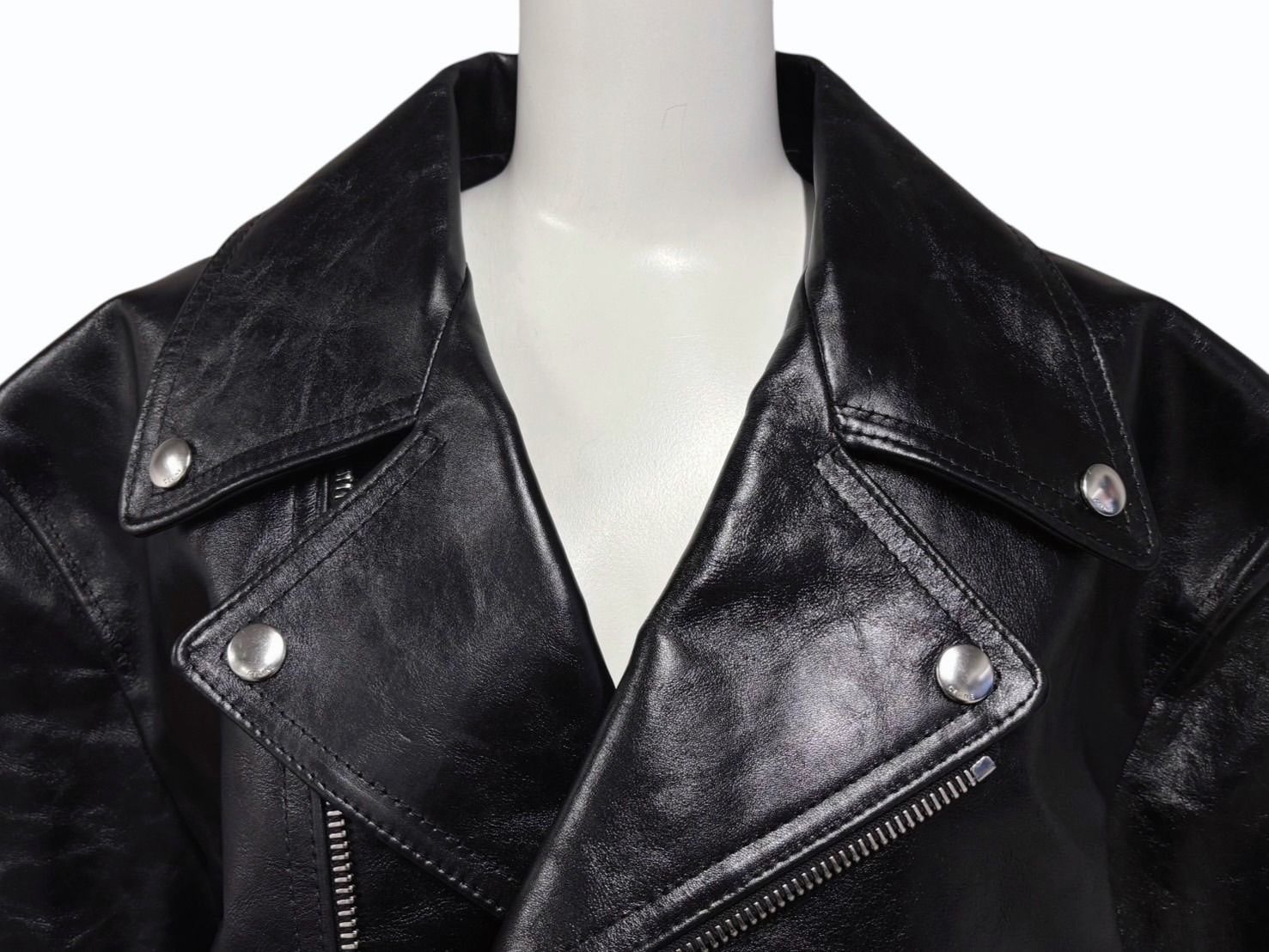 極美品 CELINE セリーヌ ダブルライダースジャケット 2EK84132038 NO