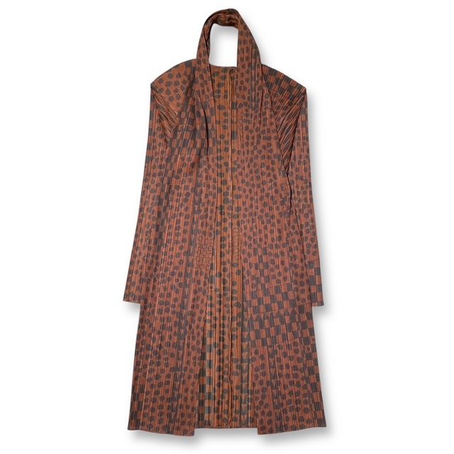 PLEATS PLEASE カーディガンと長袖トップスアンサンブル size3 99aw PLEATS PLEASE ALL OVER PRINT LONG CARDIGAN size5 総柄ロング