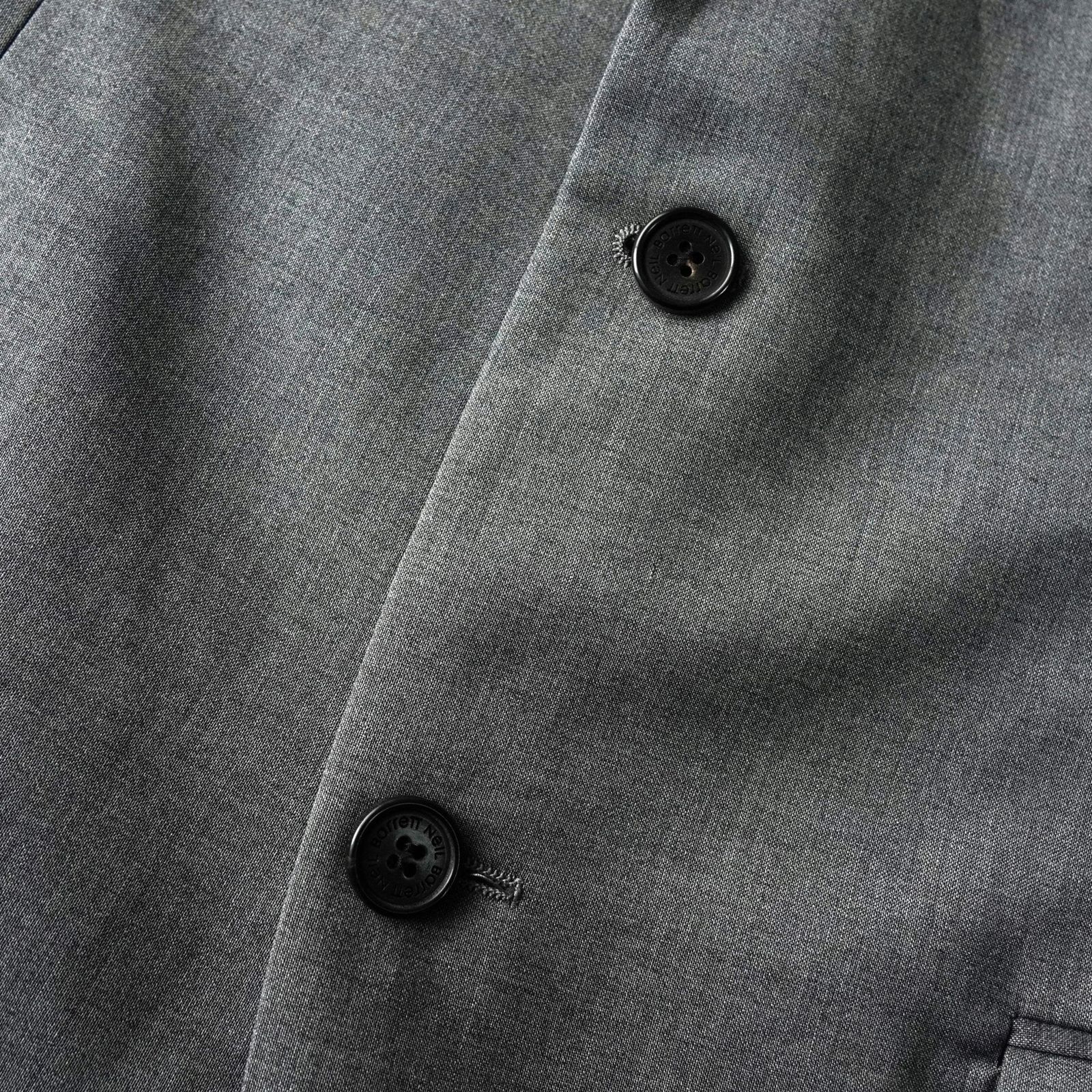 ニールバレット グレーフランネル テーラードジャケット　NEIL BARRETT ニールバレット ウール混セットアップスーツ ベスト一体型ジャケット