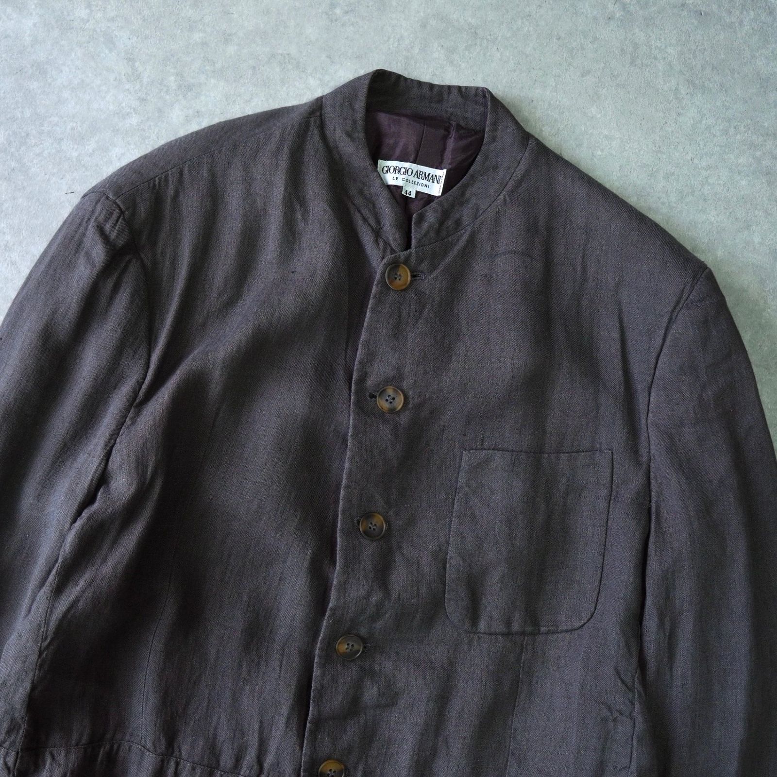 ジョルジオ アルマーニ ヴィンテージ リネン スタンドカラー
