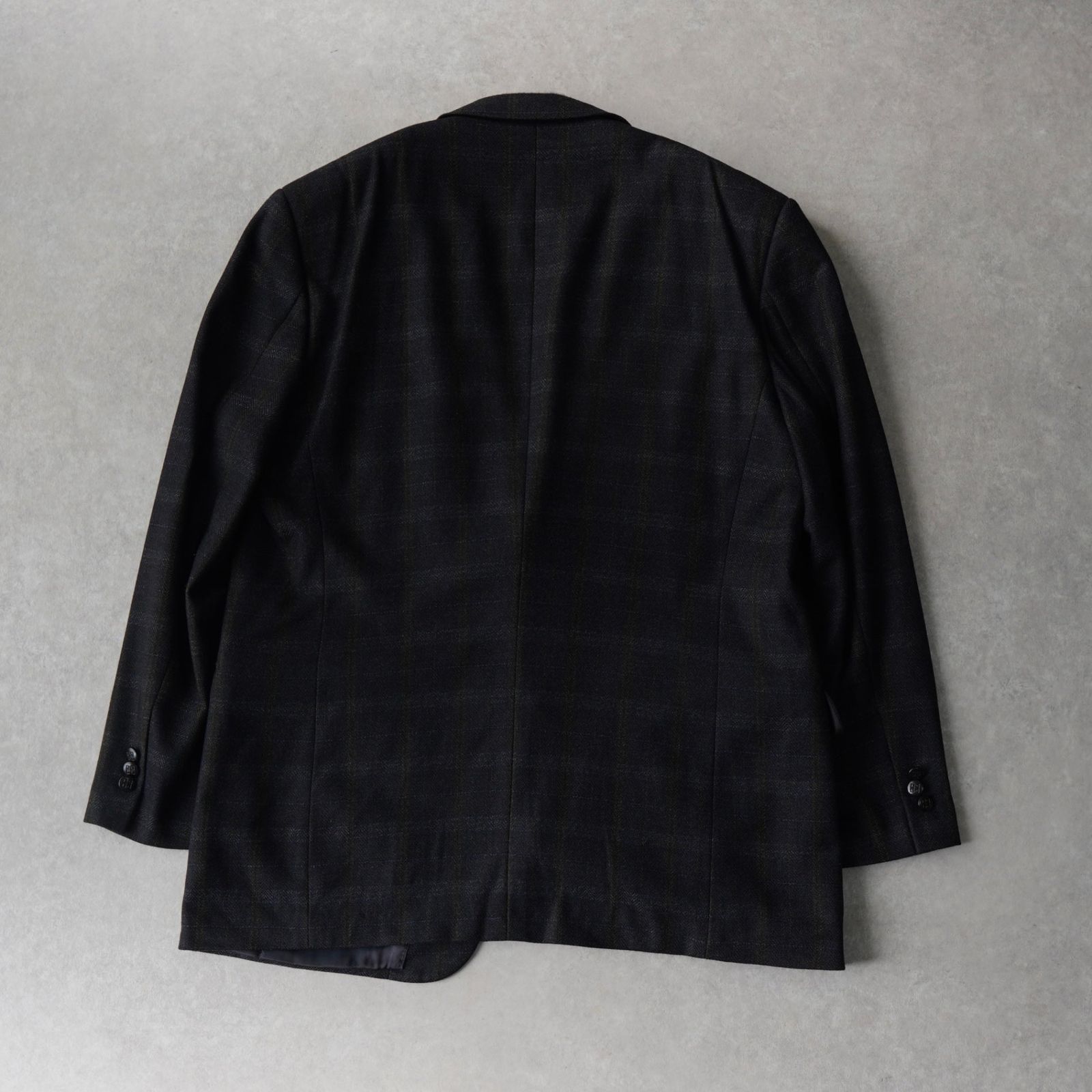 ジバンシィ 4Gロゴ ボタン チェック柄 ウール テーラードジャケット