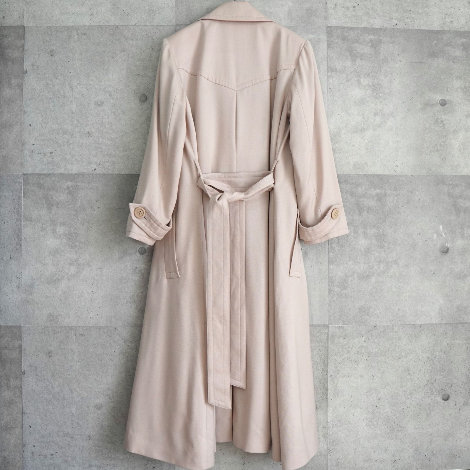 イヴサンローラン ロング丈 トレンチコート ピンクベージュ コート