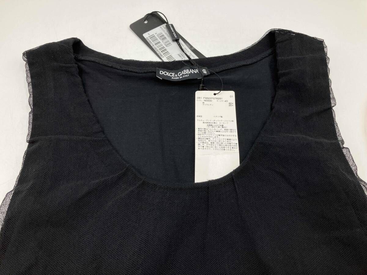 DOLCE & GABBANA ドルガバ レース ノースリーブ サイズM DOLCE＆GABBANA ドルチェ&ガッバーナ ノースリーブ レース使い