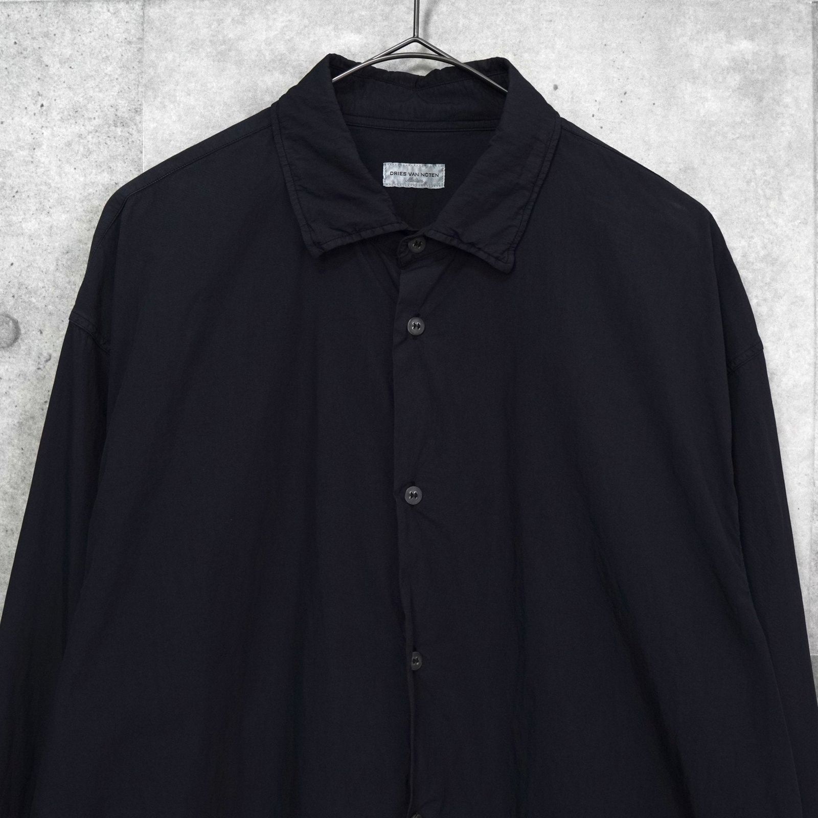 ドリス ヴァン ノッテン コットン / ナイロン 長袖シャツ ブラック