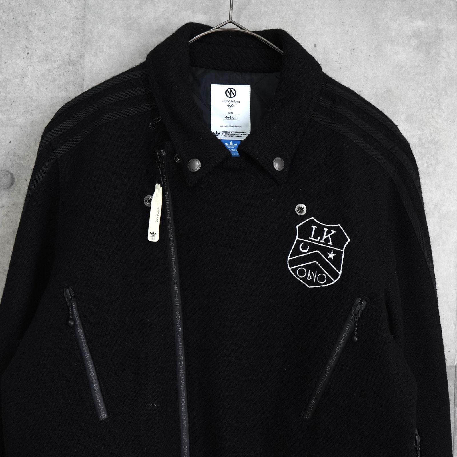 アディダス × ネイバーフッド ハリスツイード ライダースジャケット