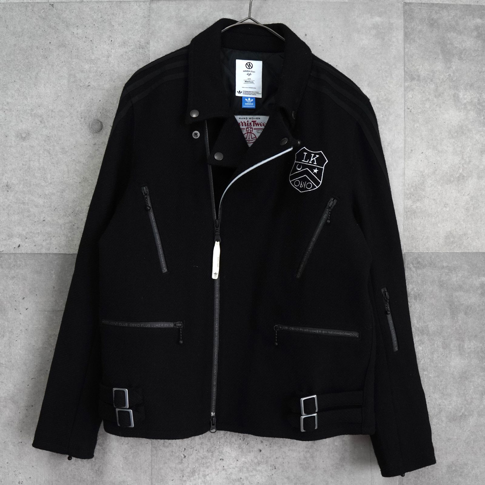 【激レア】アディダス×ネイバーフッド×ハリスツイード ライダースジャケット 激レア】アディダス×ネイバーフッド×ハリスツイード ライダース