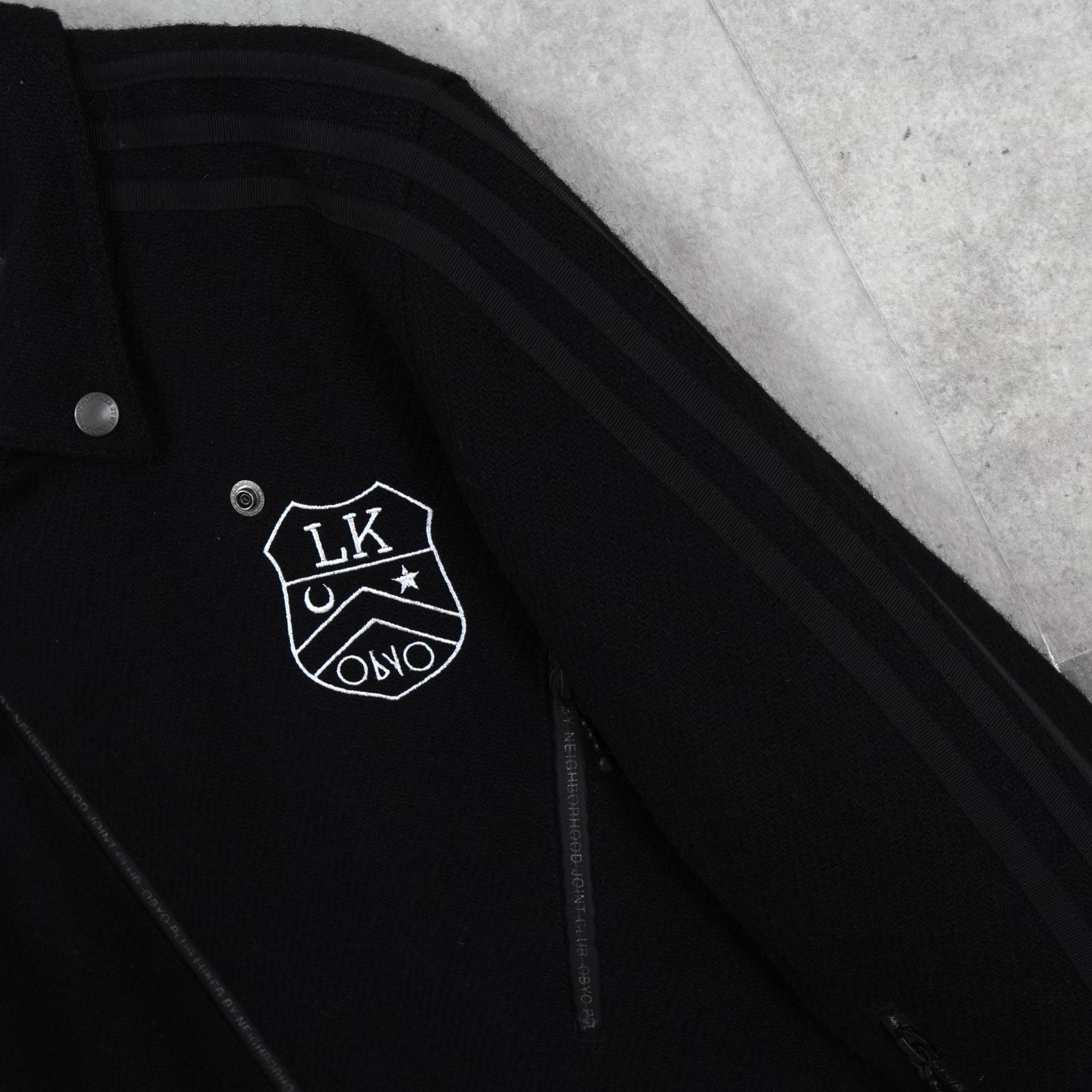 アディダス × ネイバーフッド ハリスツイード ライダースジャケット