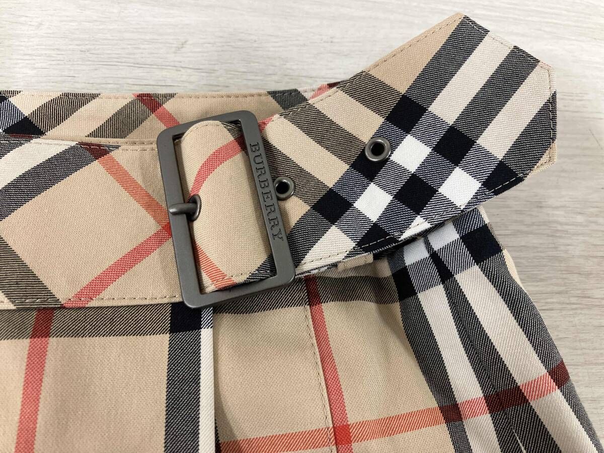 BURBERRY London/プリーツラップスカート/ノバチェック/ベージュ