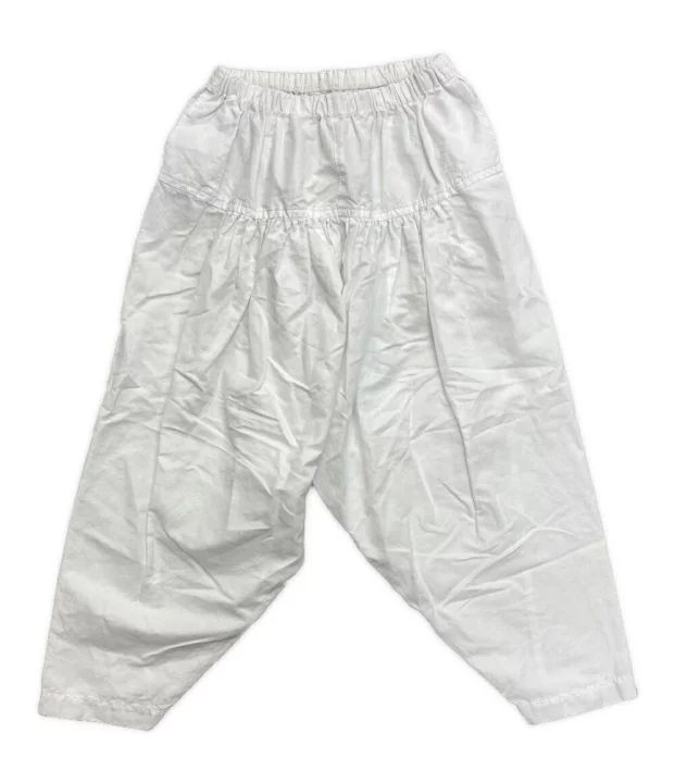 コムデギャルソンコムデギャルソン　ホワイト　サルエル 24ss tao COMME des GARCONS ギャザーサルエルパンツ ホワイト タオ