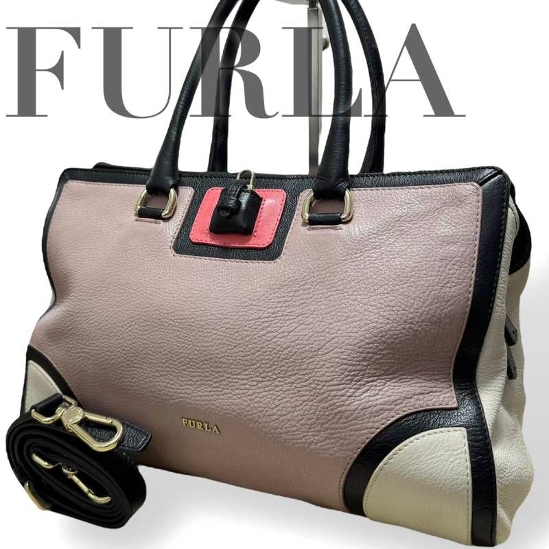 FURLA フルラ☆トートバッグ ショルダーバッグ 斜め掛け 2way 鍵