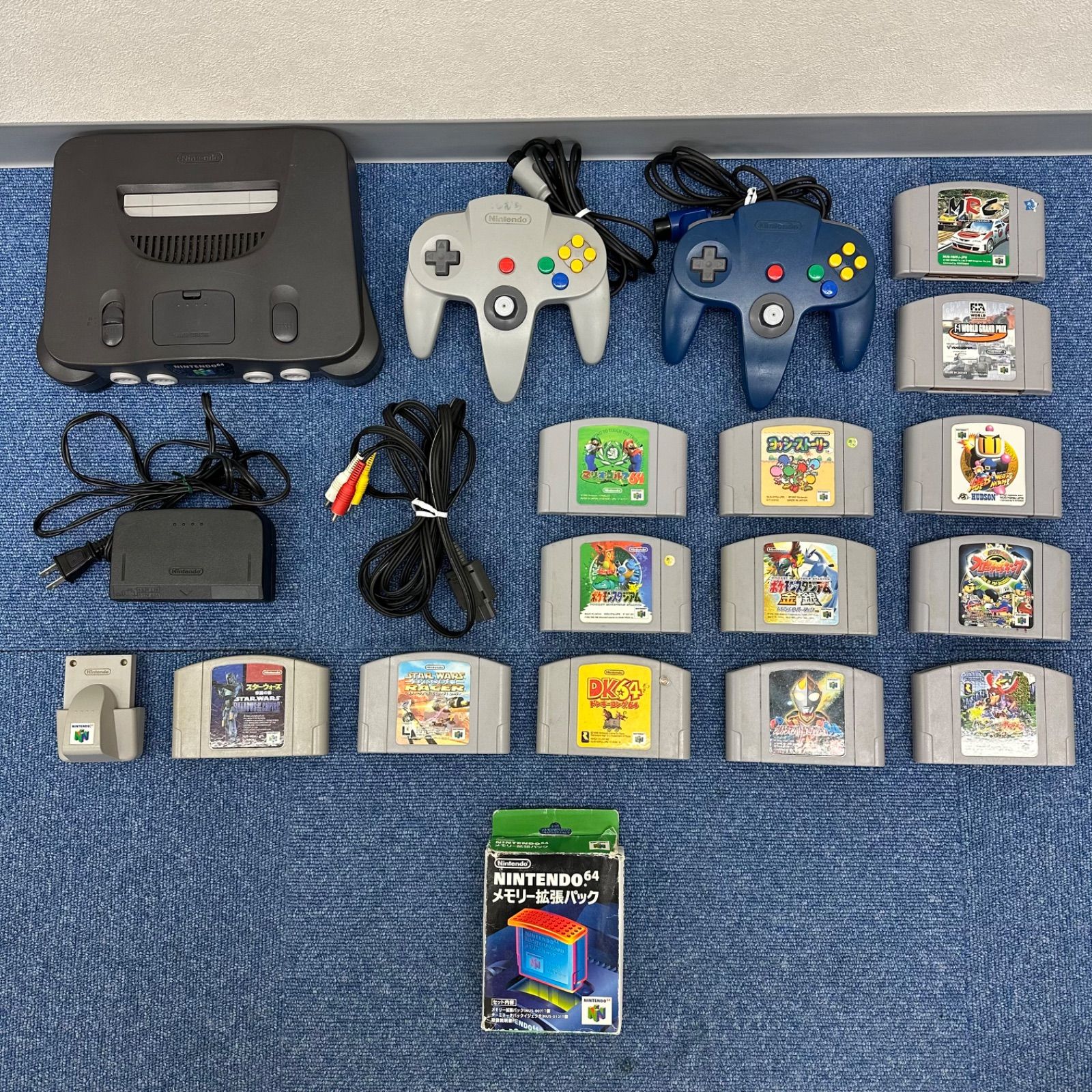 ニンテンドー64本体×ソフト7個×メモリーパック×振動パック ニンテンドー64本体×ソフト7個×メモリーパック×振動パック