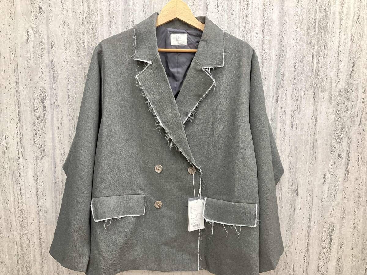 Loin nuit ロワンニュイ テーラードジャケット グレー フリーサイズ