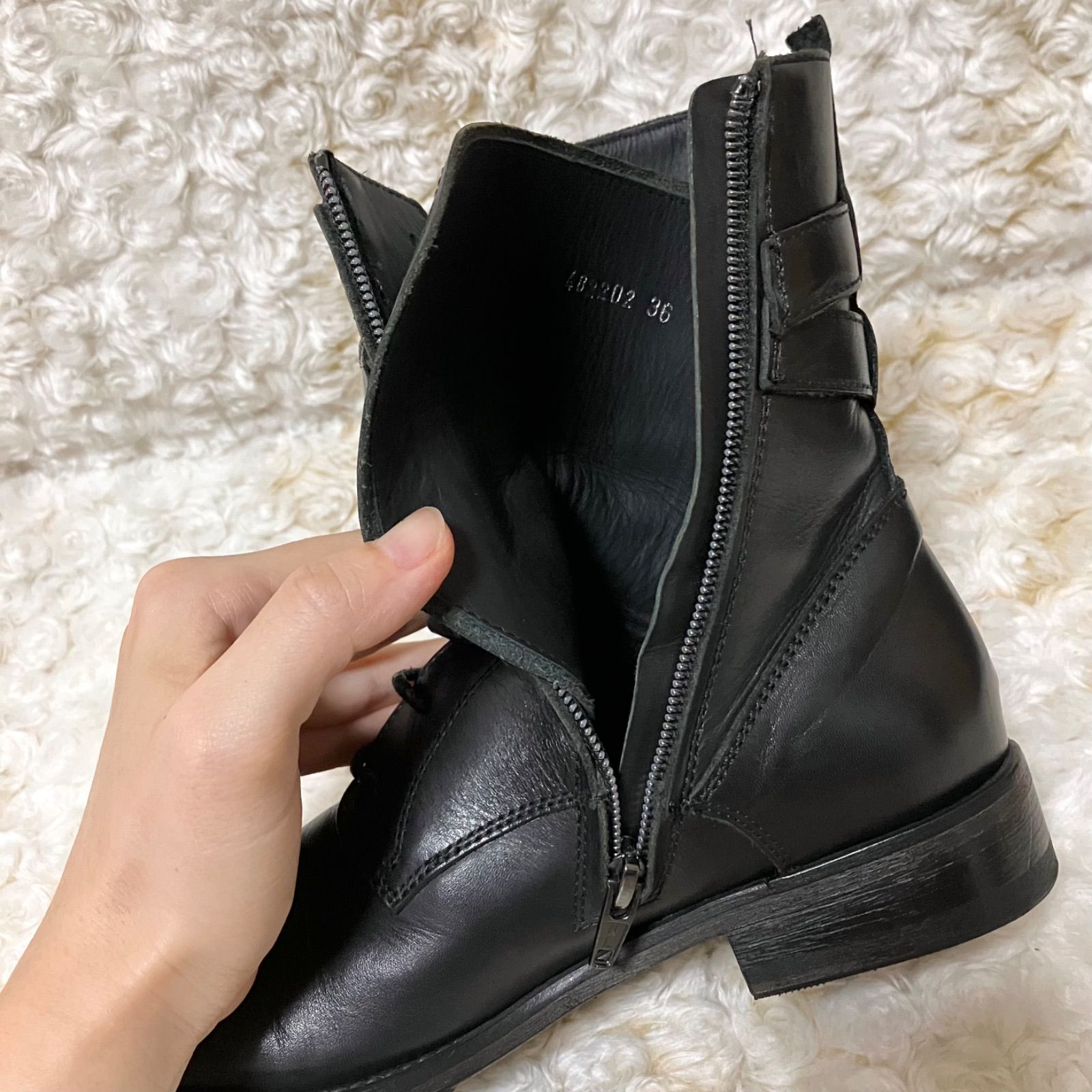 byあしながおじさん 【UNDERCOVER アンダーカバー】 ブーツ 黒