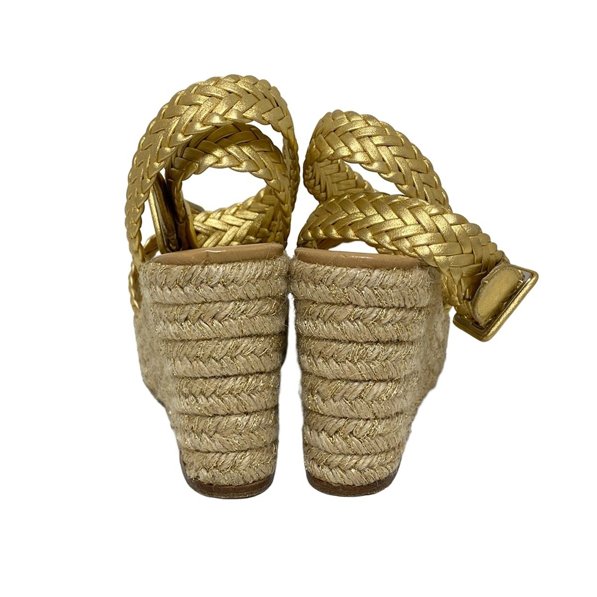 HERMES(エルメス) サンダル 35 レディース - ゴールド 編み込み